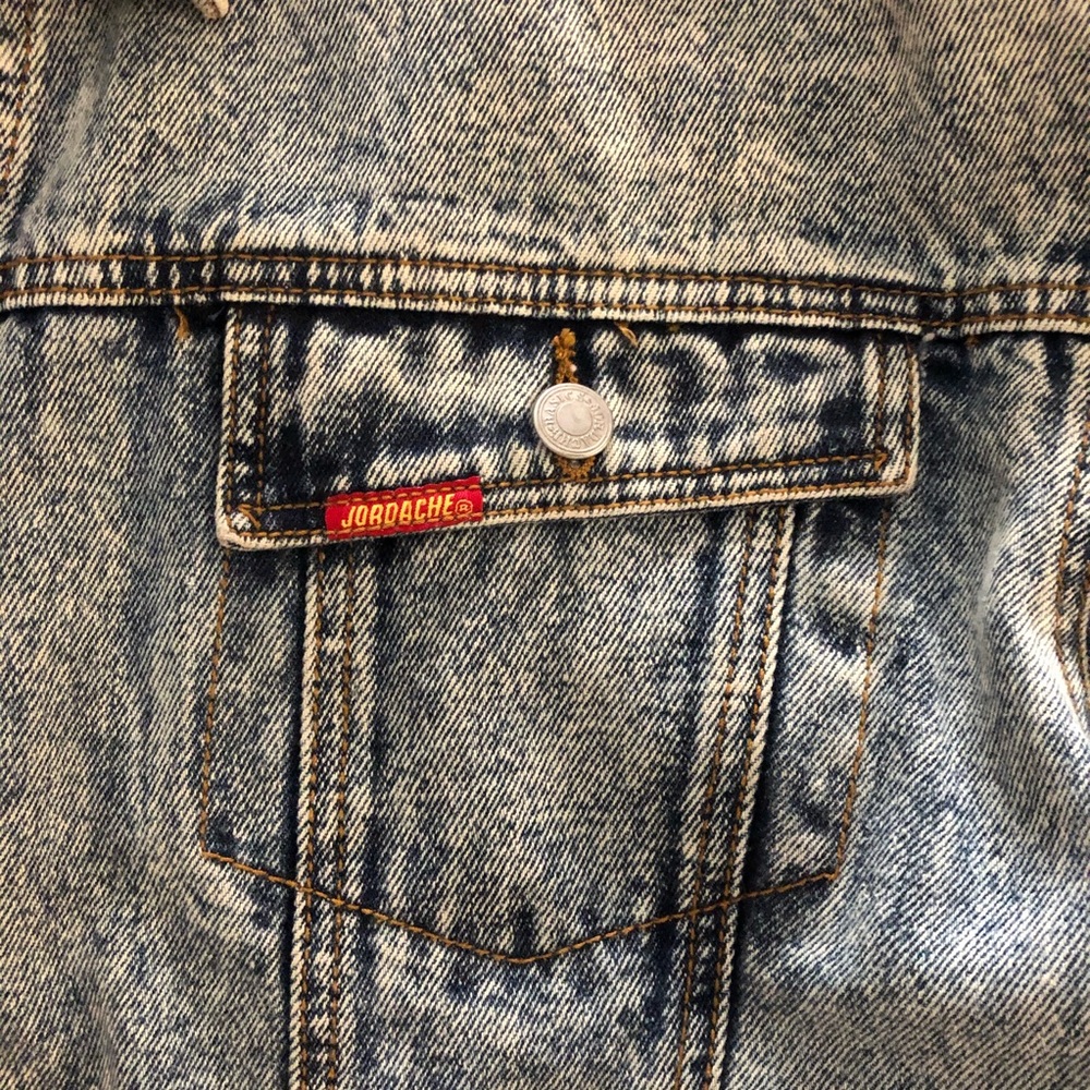 Vintage Jordache Harley Davidson Denim Jean Jacket - Picture 4 of 7